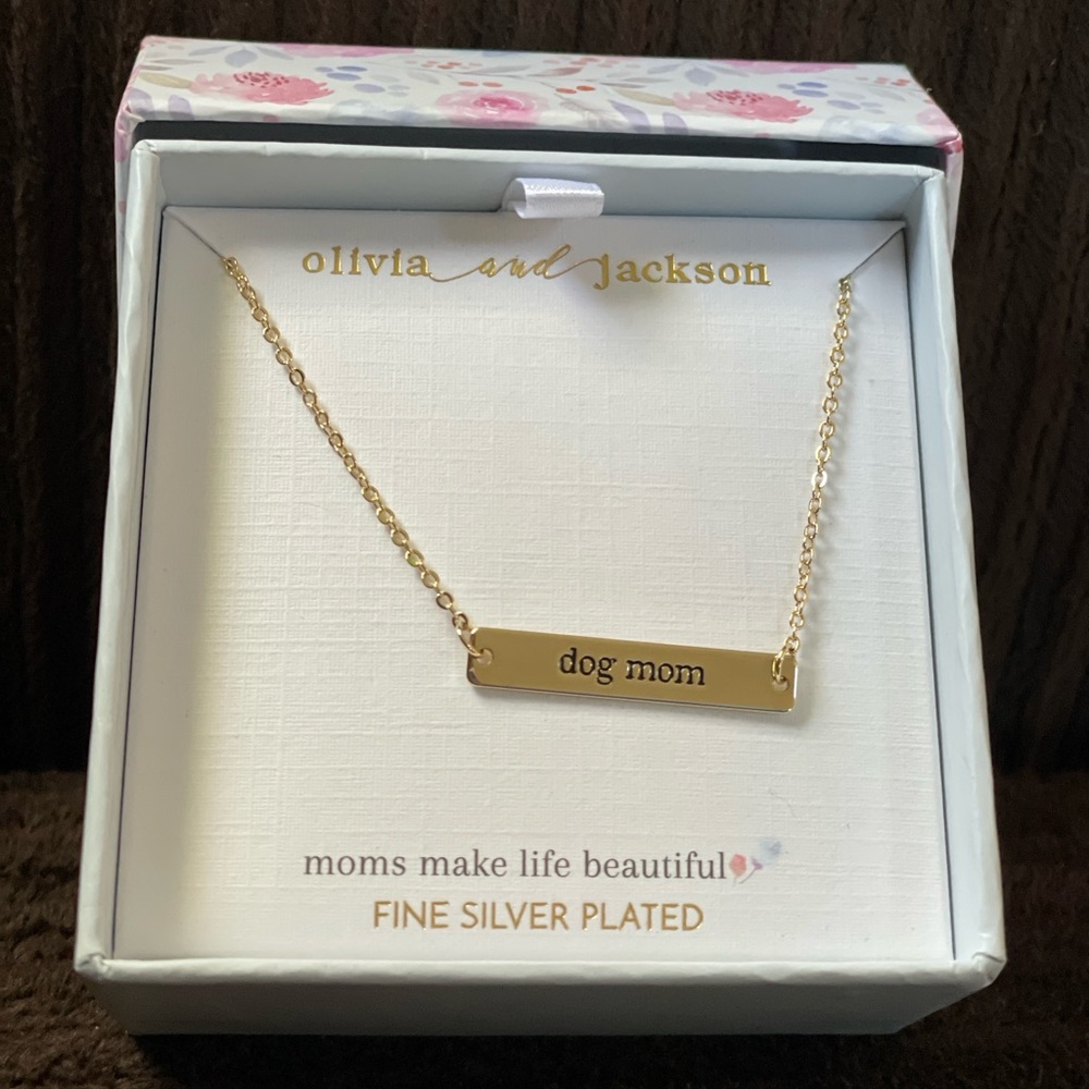 Dog Mom Gold Necklace — Olivia and Jackson - Picture 3 of 15